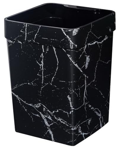 Cabilock Decorative Marble Texture Waste Bin Stylish Garbage Container for Kitchen Bathroom and Office Use Modern Design for Efficient