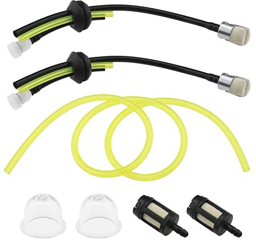 Juego de 7 filtros de gasolina con manguera de combustible, compatible con Fuxtec FX-MT152 MFS520 FX-FSR152 Multitool 4 en 1 Multitool Desbrozadora Cortador de riego