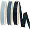 TEXTEX = Bies de 20mm de Ancho. 50% Algodón y 50% Poliéster. Pack de 3 Piezas de 10m Cada Una - (Azul Claro/Azul Medio/Azul Marino)