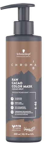 Schwarzkopf Professional CHROMA ID Masque De Couleur Semi Permanent Mix Tone Color System Tonifiant Rafraîchissant Soin Intense Conditionnement Profond Formule Vegan 6-46 Cacao Brut 300 ml