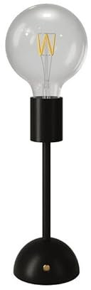 creative cables - Lampe portative et rechargeable Cabless02 avec ampoule globo G125 - Avec ampoule, Noir