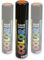 3x Haarspray orange - Spar-Set: 3 Dosen zu je 100ml. Colorspray für Karneval, Fasching, Halloween und Party