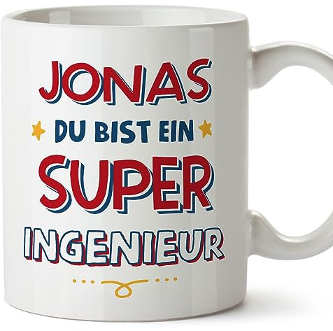 Mugffins Tassen Personalisierten für INGENIEUR Mann - Auf Deutsch - Du Bist Super - 11 oz / 330 ml - Individuell Anpassbar Geschenk Mitarbeiter