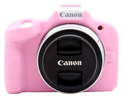 Rieibi Étui de protection léger en silicone givré pour appareil photo Canon EOS R50 EOSR50, rose