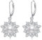 VONALA Perle Schneeflocke Ohrringe Hängende Silber 925 Celtic Snowflake Earrings Schneeflocke Schmuck Geschenk für Geburtstag Weihnachten