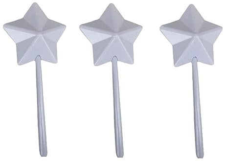 Salero y pimentero mágico, varita de estrella, esparcidor de sal y pimienta estrella, varita mágica, perfecto para el hogar, cocina, restaurante (blanco, 3 piezas)