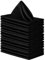 12 Stück Stoffservietten Servietten Quadratisch,Wiederverwendbare Napkins Cloth,Waschbare Servietten Stoff,Tischdekoration für Indoor Outdoor Partys Hochzeit Geburtstag Familie,Schwarz,30x30cm