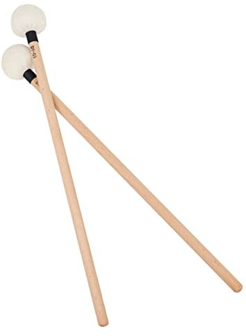 TOPPERFUN Baquetas De Tambor De Madera Cabezales De Fieltro Blanco 2 Piezas Accesorios De Percusión Duraderos Mango Ovalado Adecuado Para Instrumentos Musicales Sonido Potente y Transparente