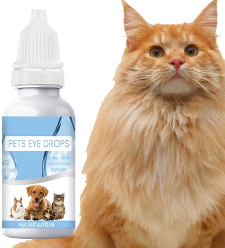 Ristyur Augentropfen für Katzen – Tränenfleckenentferner Haustier Augenwäsche Beruhigende Augentropfen – Effektiver und sanfter Tränenfleckenentferner Augentropfen beruhigen Augenreizungen für Hunde,