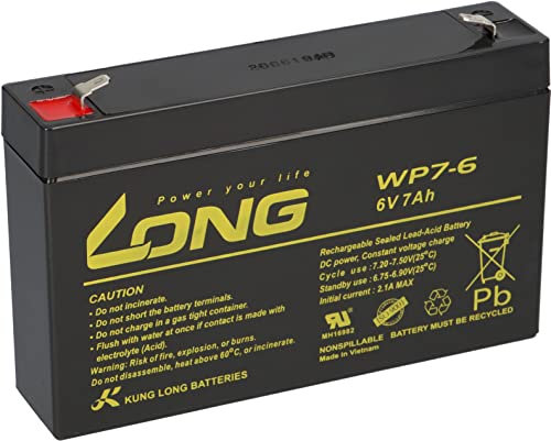 Batterie au plomb compatible avec Exide Powerfit S306/7S 6 V 7 Ah