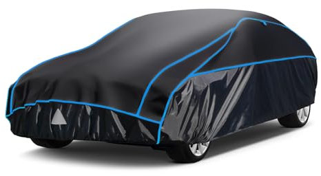 Telo Copriauto Antigrandine, Holthly Copertura Impermeabile Anti UV Vento Antipolvere, Copri Protezione Grandine Adatto per Coupé/Berlina Fino 450 a 470 cm 3L