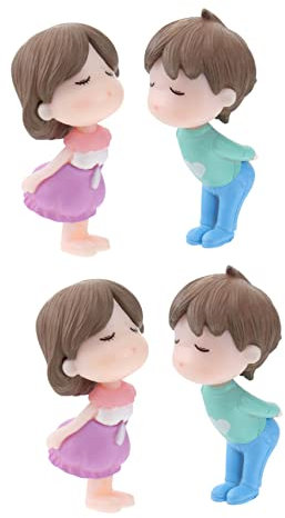 PRETYZOOM 2 Sätze Paar Ornamente Hochzeitstorte Topper Dating-Kuchendeckel Hochzeitsdekorationen Armaturenbrettverzierung Kuchenornament Schreibtisch schmücken Nachtisch