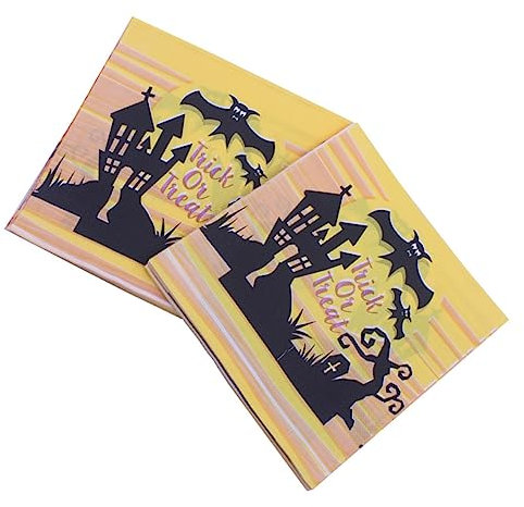 HAPINARY 20 Stück Halloween Fledermaus Papiertücher Einweg Dekorative Servietten Für Party Tischdeko Karneval Festival
