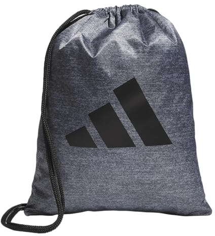adidas Uni-Erwachsene Turnier 3.0 Drawstring Bag Leichter Rucksack Sackpack-Tasche, Jersey Onix Grey/Black/3, Einheitsgröße