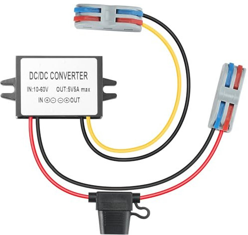 YBBOTT dc-dc wandler 12V/24V/36V/48V zu 5V 5A 25W Step down Buck Converter 10V-60V auf 5V 3A 15W Spannungs wandler Spannungsstabilisator Spannungsregler Spannungswandler Spannungsbegrenzer