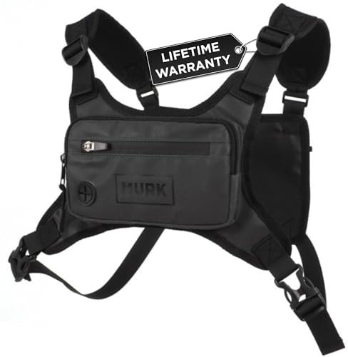 MVRK Water Resistant Chest Pack - Minimalist Running Pack for Workouts, Running Phone Holder with Extra Storage, Lightweight Running Vest, Running Backpack with Reflective Print (Reflective)