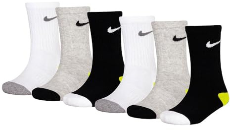 NIKE Unisex Kinder 6pk Smiley Crew Socken (1er Pack)