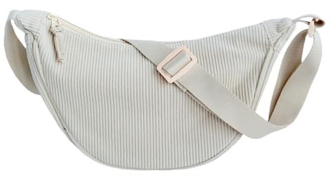 FINEASY Bauchtasche für Damen, Bauchtasche Cord Damen, Fanny Pack, Modische und Praktische Gürteltasche aus Weichem Cordstoff, Ideal für Reisen, Alltag und Festivals