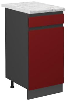 Vicco Meuble Cuisine R-Line, Rouge, 40cm