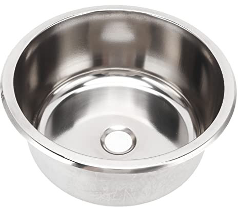 RV-Waschbecken aus Edelstahl 304 für Yacht-Wohnmobile | Runde, Rostfarbene, Große Küchenspüle mit Handwaschbecken, 295 X 130 Mm, Ideal für Wohnmobile und Bars