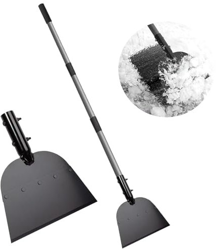 Pelle à neige amovible portable avec poignée amovible multi-sections, pelle à glace, adaptée pour les voies de voiture, les plages, les jardins, le camping et les situations d'urgence