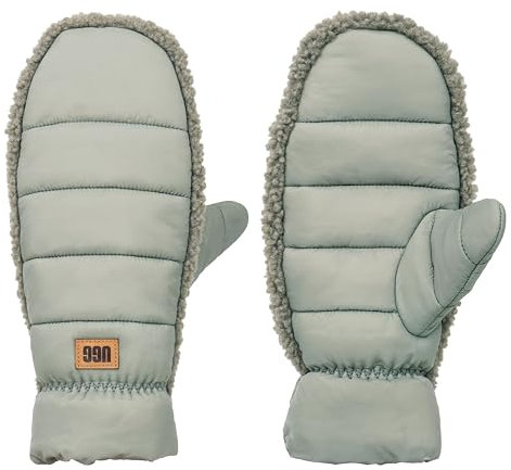 UGG Damen Fäustlinge 2025 Moss Green, L/XL - Wasserabweisend, Warm & Isolierend, Weiches Polyester-Futter, Langlebig & Bequem, Signature UGG Branding