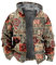 SRZYMJ Braun Übergangsjacke Herren Stehkragen Cargo Jacke Militär Outdoorjacke Winddichte Feldjacke mit Vielen Taschen Trenchcoat Herren Pulli Hoodie Herbst Jacke Sommerjacke Hemd Herren Bügelfrei