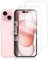 Hhfcryst Protector Pantalla para iPhone 15, 2 Unidades Cristal Templado, Dureza 9H, No Astilla, Cobertura Total,Transparencia HD