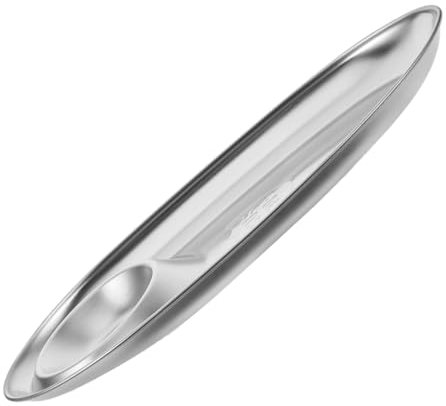 CHILDWEET Slim Sectioned Plate Stainless Steel Serving Tray Chip and Dip Snack Buffet Camping Picnic