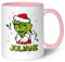 GRAVURZEILE Bedruckte Tasse - Grinch Motiv - Personalisiert mit Namen - Spülmaschinenfest & Mikrowelle geeignet - Weihnachtstasse als Geschenk für Sie & Ihn zu Weihnachten - Farbe: Rosa