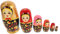 VICASKY 1 Set Russische Nesting Dolls Nesting Dolls Holz Russische Puppen Russische Weihnachtsdekorationen Für Kinder Kinder Erwachsene