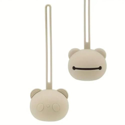 Moon Snow Panda Schnullerhalter | Hygienische Schnulleraufbewahrung | Silikon Reiseetui für Schnuller | Schnullerhalter mit Gurt | 100% BPA- & PVC-freies Silikon