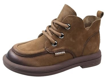 Genérico Botas Caña Ancha Boots Women's Short Heel Short Boots Ladies Casual Shoes Botas De 𝗣olar Mujer (Khaki, 40)