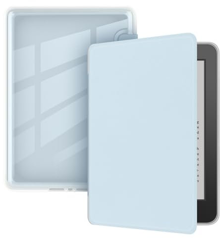 GUKSRASO Hülle für 7 Kindle Paperwhite 12. Generation, transparente Softshell-Hülle mit automatischer Schlaf-/Wachfunktion