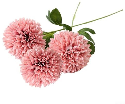 Vibrante bola artificial de crisantemo impresionante decoración para tu sala de estar y oficina (curry rojo)