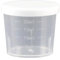 Bicchiere dosatore in plastica trasparente con coperchio, dosatore multiuso per medicina liquida, cucina e artigianato, facile da leggere, graduato (20 ml)