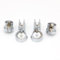 Entgoinggo Chrome Plated ABS Shower Screen Hinges Set Wall Mounted Bathroom Glass Door Brackets Support for 6mm Glass Panel Bath Enclosure