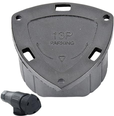 Couvercle Prise Remorque - 13 Broches, Protection Connecteur | Capuchon Plastique Étanche À La Poussière Pour Camping-Car, Adaptateur, Stockage Prise, Protection Contre L’humidité, Utilisation Pendant