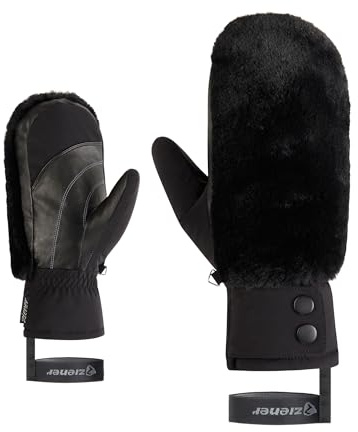 Ziener Damen Katniss-Z Ski-Fäustlinge/Wintersport | Kunstfell, Lederinnenhand