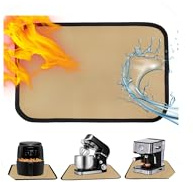 Feuerfeste Unterlage 30 x 45cm-1mm, Hitzebeständige Matte für Luftfritteuse Arbeitsplattenschutzmatten Kaffeemaschine Matte Öl- und Wasserabweisend Sowie leicht zu reinigen (Aprikose)