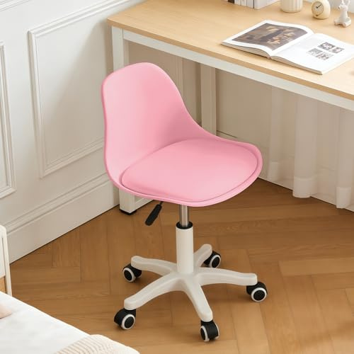 XUEGW Kleiner Schreibtischstuhl ohne Armlehnen, höhenverstellbarer Home-Office-Stuhl für Jugendliche