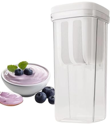 Colador de yogur de malla fina, colador de jugos para máquina de yogur seco, filtro de yogures reutilizables con bolsas y tapa de malla fina, para hacer yogures griegos gruesos, leche de soja