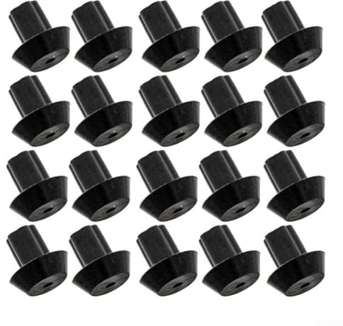 ReachMall Rubber Feet Bumpers 20 Piece Set for Gas Stove Grates Heat Resistant Replacement Pads for Range Cooktop Burner Feet (Black (20 packs))