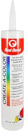 Red Devil 0409 Create A Color Caulk, 9.4 oz Cartridge, Tintable, 1 Pack