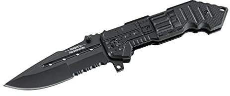 Herbertz TOP-Collection Messer Einhandmesser Aluminum-Griff Länge geöffnet: 21.0cm, Grau, M