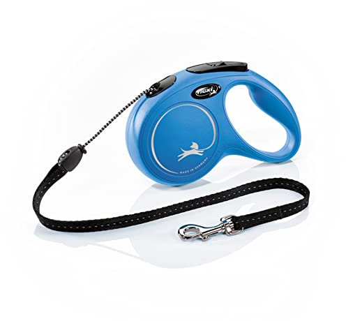 flexi® Classic M Seil 5 m blau, Roll-Leine für Hunde bis 20 kg