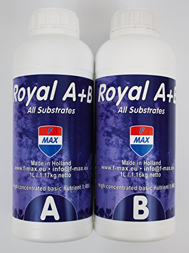 F-Max Royal A+B je 1 Liter Flasche Basisdünger Grunddünger für Hydro Erde Kokos