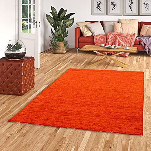 Theko Natur Teppich Indo Gabbeh Ella Terrakotta in 8 Größen