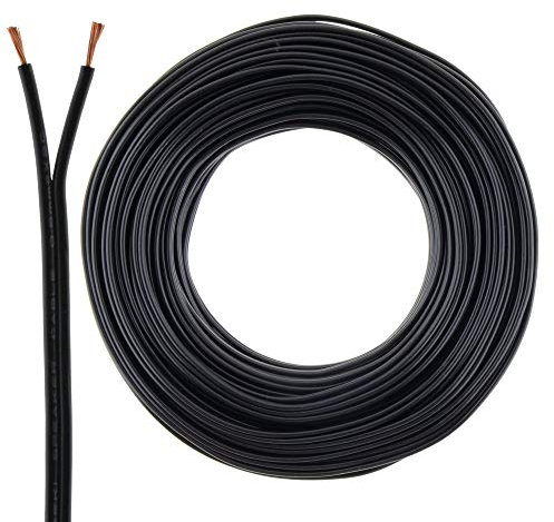 Cable para altavoces (2 x 0,50 mm², 25 m), color negro