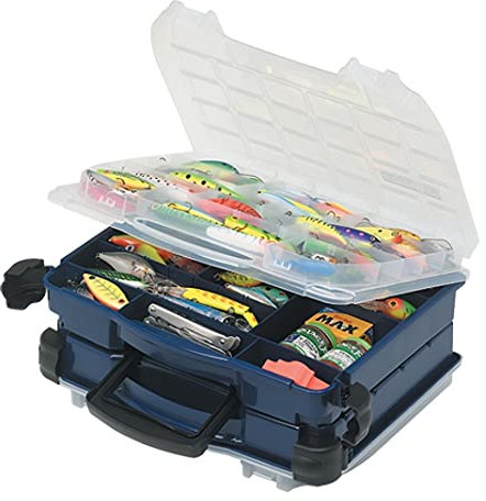 PLANO Uni-Erwachsene 3952 Tackle Box 3952-10, zweiseitig, doppelt, Blau, Mehrfarbig/Meereswellen (Ocean Tides), Einheitsgröße